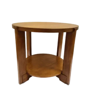 Mesa_auxiliar_vintage_de madera_con_estante_inferior_cercano